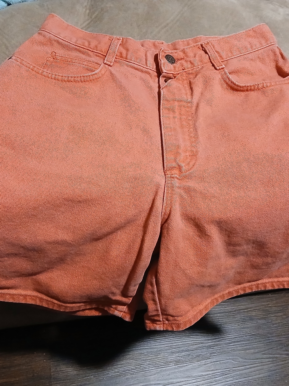 Lee Vintage High-Waist Orange Denim Shorts